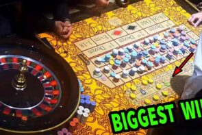 BIGGEST BET tabular array ROULETTE LIVE casino bonus LAS VEGAS HOT SESSION Sat large WIN ✔️2023-11-11