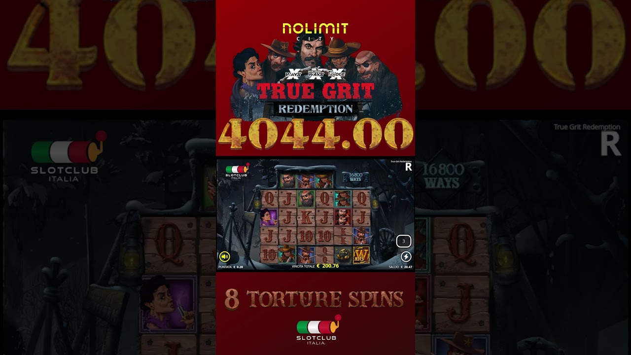 large WIN di €4.044,00 su TRUE GRIT |?SLOT gild ITALIA