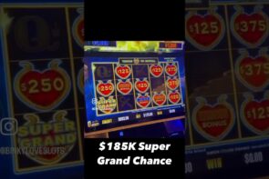 $185K SUPER GRAND CHANCE #slots #casino bonus #jackpot #slotwins