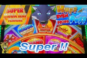 ★large WIN ON novel HUFF N' PUFF !!★HUFF N' 50-50 to a greater extent than PUFF (depression-cal & Wonder) Slot☆ Super Bonus ★栗スロ