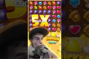 CHICKEN DROP SUPER BIG WIN 🔥🤑 ! CRAZYDOMME HIGHLIGHTS #slots #casino #bigwin
