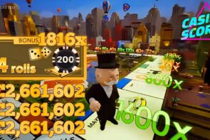 Monopoly big win today, Oh My God ! 4 ROLLS..! 1816X, 1816X, 1816X !!