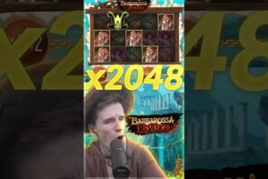 BARBAROSSA REVENGE X2048 INSANE HUGE WIN 🔥🤑 ! CRAZYDOMME HIGHLIGHTS #slots #casino #bigwin
