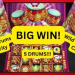 Big Win! 5 Drums on Dancing Drums Slot at Wild