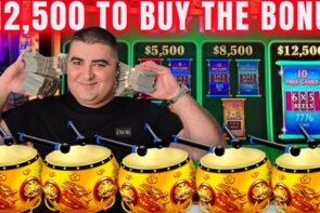 Big Win: $12,500 to Buy Bonus on High Limit Dancing Drums