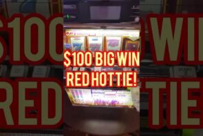 $100 spin results in a big win with red hottie dice!