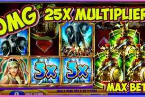 Big Win in 25x Multiplier Frenzy, Alexander the Great Huge Win on Classic WMS Slot