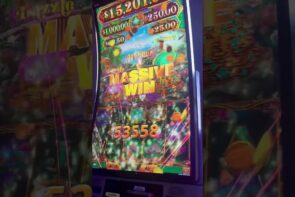 Big win from a $2 spin at Luxor casino on Mystery of the Lamp