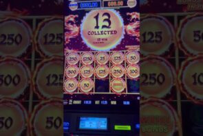 Big win with a $1.25 spin on Dragon Link at the casino during Autumn Moon gambling event.