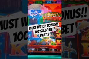 Big Win! Free Spins Bonus! $2.50 Bet 10C Mighty Panda Part 2