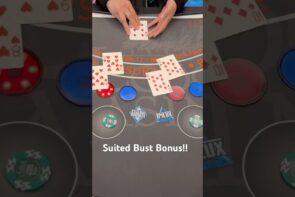 Blackjack Win and Suited Bust Bonus Pays Out Big Win Side Bets!