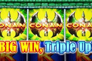 Conan the Barbarian slot, Big Win! Triple Up! Hammer Time action and Free Spins Bonus at Yaamava!