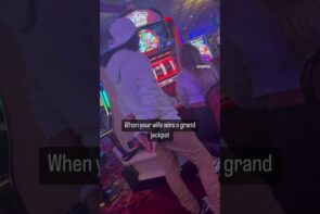 She won the grand jackpot in Las Vegas! Big win.
