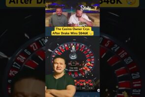 The casino owner cries after Drake wins $846K with a big win