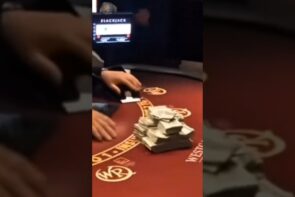 The guy bet everything on blackjack. Big Win.