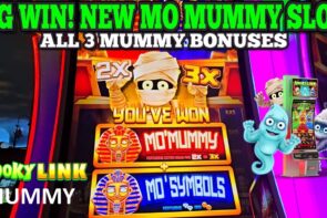 Big Win! New Mo Mummy Slot and All 3 Bonuses on Spooky Link Mummy Slot, New Las Vegas Slots