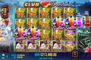Big Win at the Bass Club Tropicana Epic Scatter with 40 Spins and 10 Times Bonus Best Spin Win Buy Online Casino Slot