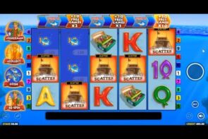 Big Win in Fishin' Frenzy The Big Splash with 5 Scatters and 10 Multiplier!