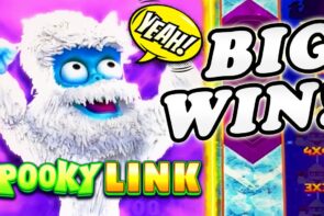 Big Win in New Spooky Link Yeti Slot, First Attempt, First Bonus at Yaamava Casino.