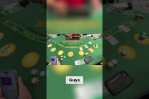 Blackjack newbie bets big! Will she win? Big win!