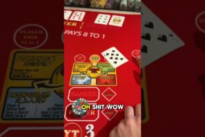 Going all in on player and big win in casino baccarat