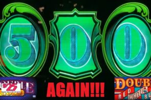 High limit 3 reel slots and another big win on cash machine! Kim's mom brought the first timer luck!