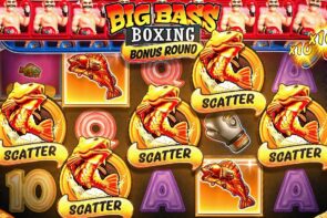 I hit a 5 scatter on the new Big Bass Boxing bonus round for a Big Win!