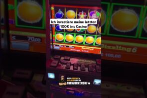 I invest the last 100 euros in the casino for a big win.