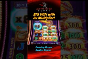 Big Win Bonus with 8x Multiplier in Dancing Drums Golden Drums!