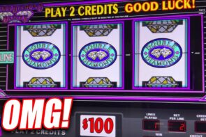 Big Win from Double Diamond Slot Machine - Handpays!