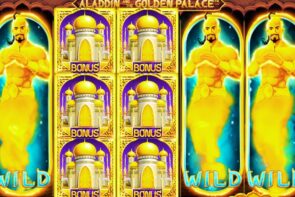 Big Win on Aladdin and the Golden Palace Slot by SYNOT - 40 Free Spins Pay Huge!