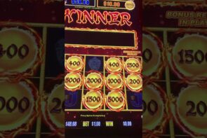 Dragon Link Big Win with a $1 Bet at Seminole Coconut Creek, Florida.