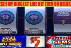 I just got my biggest win ever on Double Diamond Deluxe. Three-reel slots and big wins on a new slot!