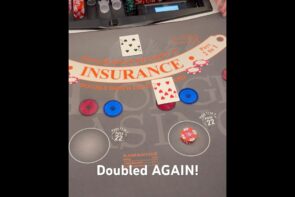 New Blackjack Double Down Madness Big Win Doubled Twice!!