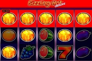 Sizzling Hot Deluxe Big Win Casino Slot Machine Apex Admiral Novomatic 500,000 Dollar Bet