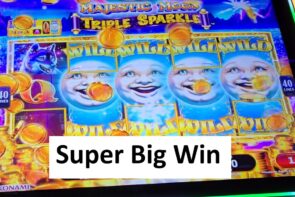 Super Big Win on Majestic Moon Triple Sparkle Slot, Konami Game