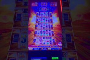 The last screen opened up for the Big Win in the casino slots jackpot buffalo.