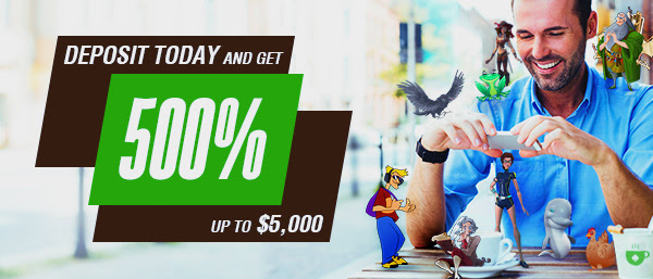 Get a Match Bonus / 500% / On Your First Deposit