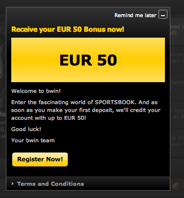 bwin code