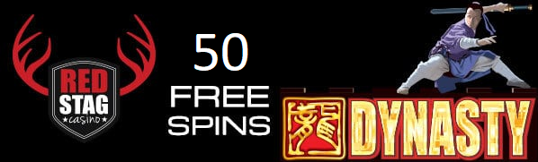 50 FREE SPINS - red stag bonus