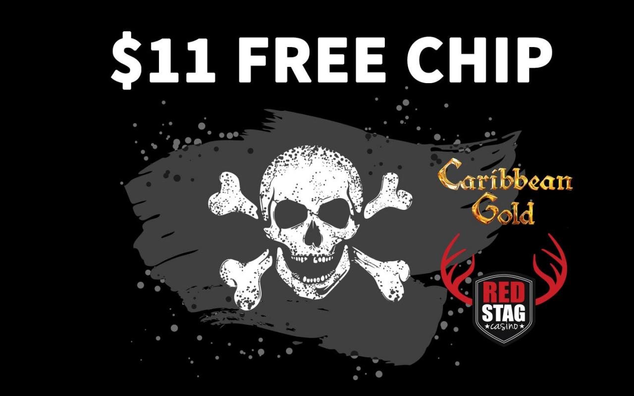  FREE CHIP at Red StagCasino in Carribean Gold Slot. red stag casino big bonus