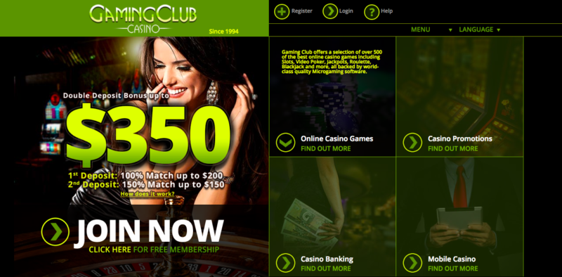 μπόνους gaming club casino