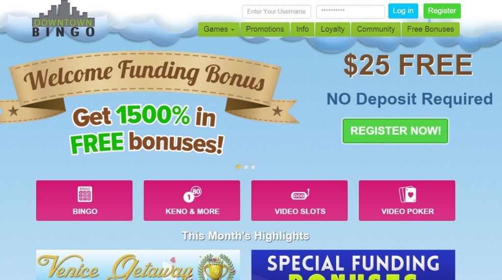 bonus ʻo downtownbingo