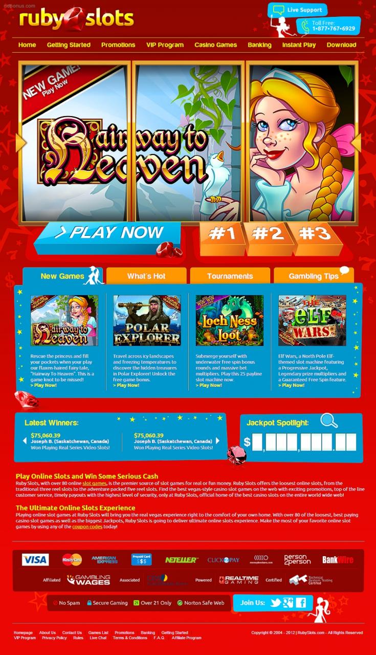 ruby slots casino bonus
