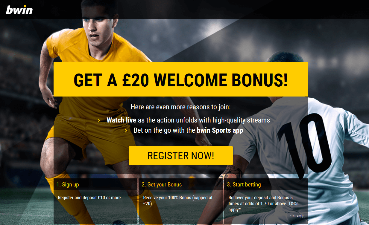 GET A £20 WELCOME BONUS at bWin