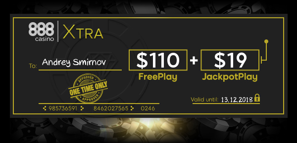 888casino XTRA lucky day!