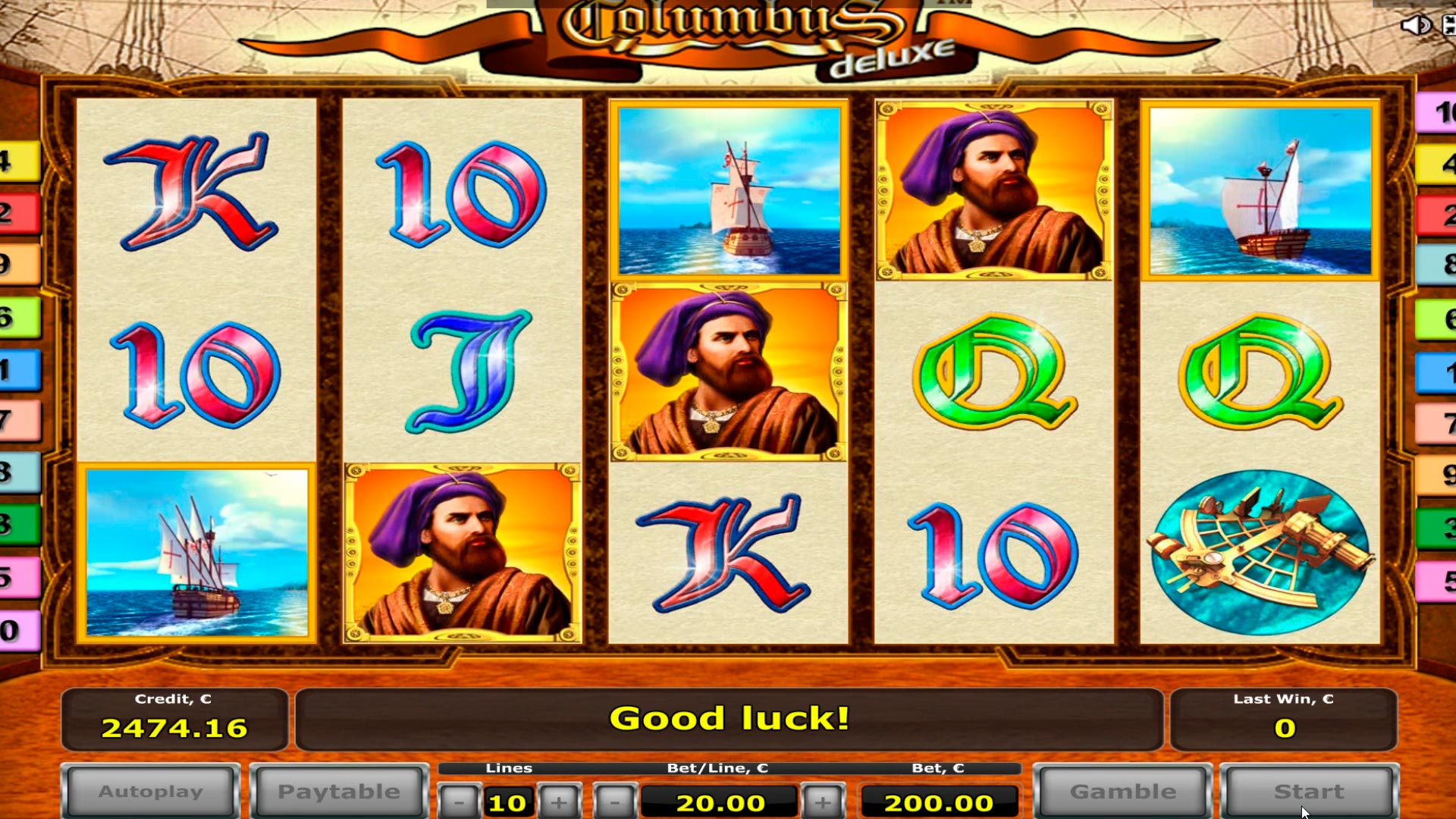 Columbus casino slot big win €9.500