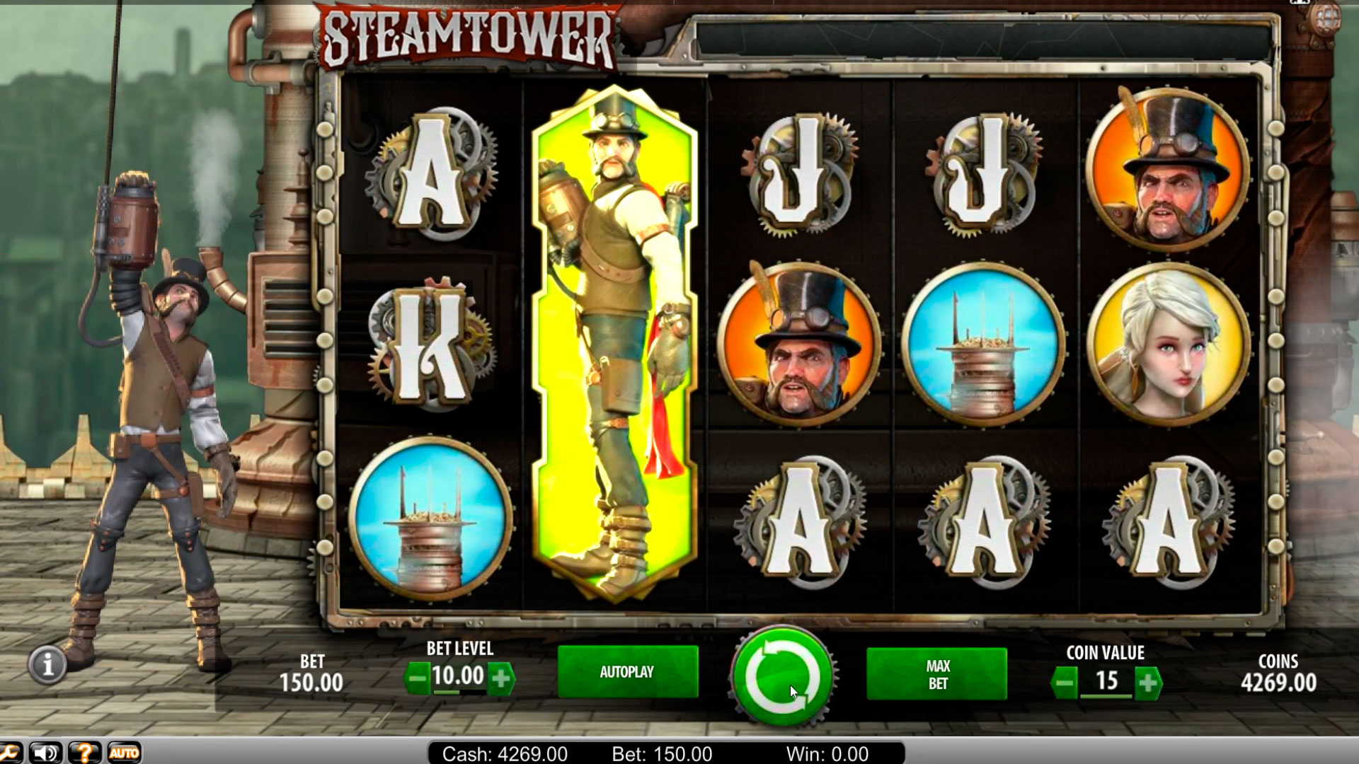 Steam tower casino slot big  win €23.000 with bonus game!