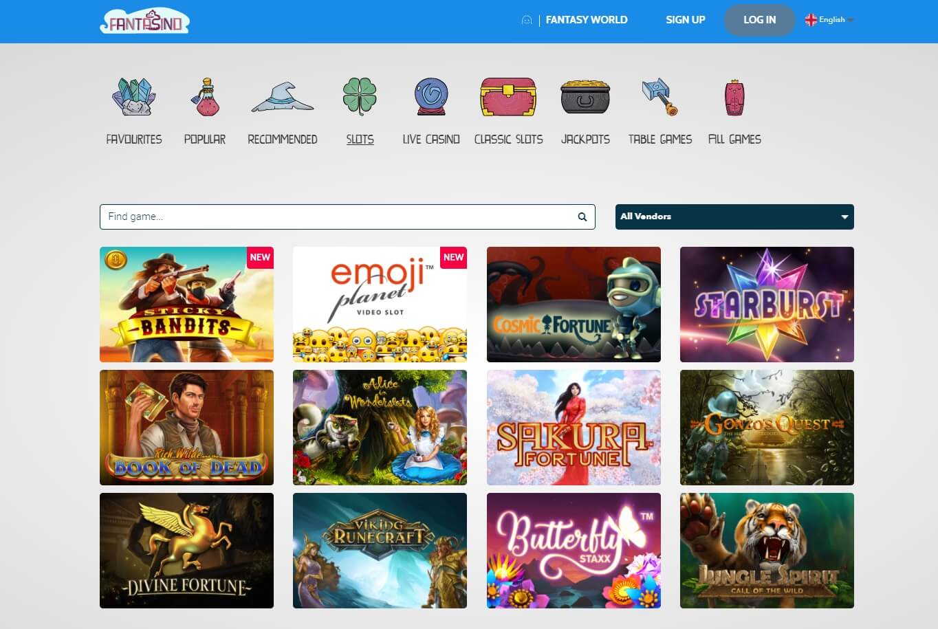 Level up and earn special goodies every week at Fantasino