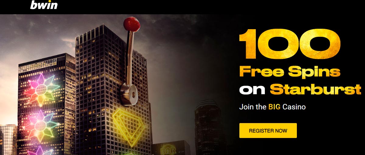 100 Free Spins on Starburst at bWin Casino